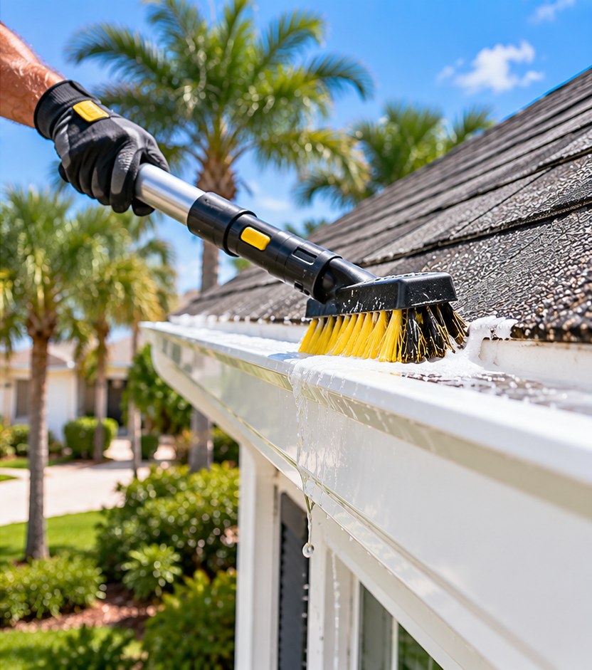 Gutter brightening in Palm Beach Gardens, FL